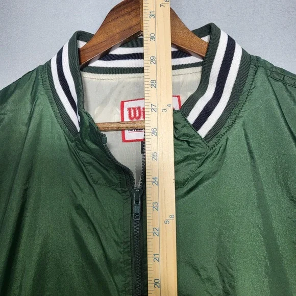 Vintage Wilson Jacket Mens XL Green Authentic Outerwear Pullover Nylon - Picture 7 of 13